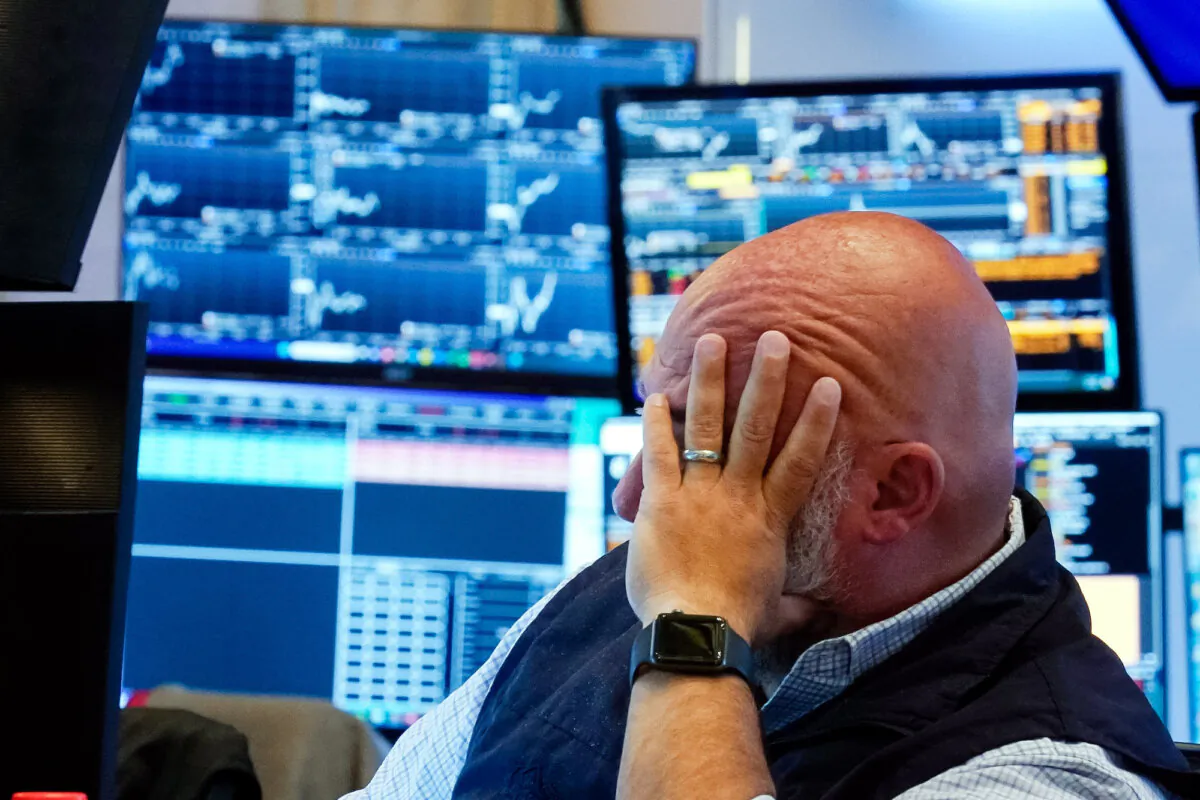 A trader works on the floor of the New York Stock Exchange on Aug. 5, 2024. (AP Photo/Richard Drew)