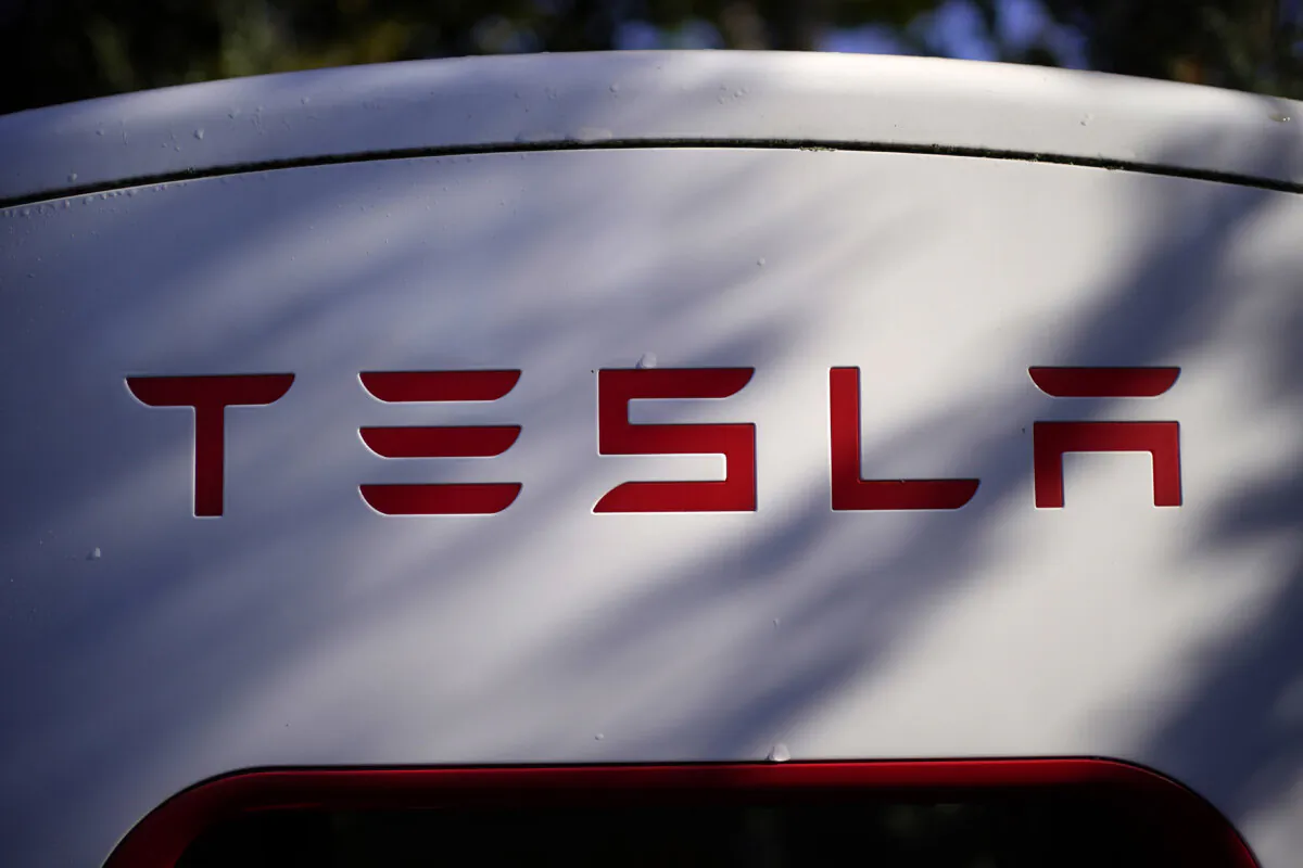 A Tesla charger in Freeport, Maine, on Oct. 19, 2022. (Robert F. Bukaty/AP Photo)