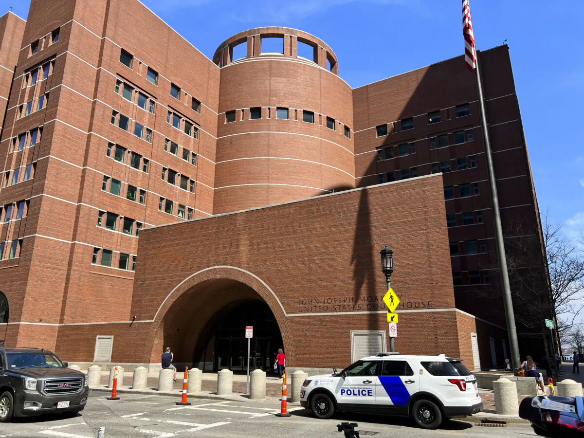The U.S. District Court in Boston, Mass., on April 14 ,2023. (Learner Liu/The Epoch Times)