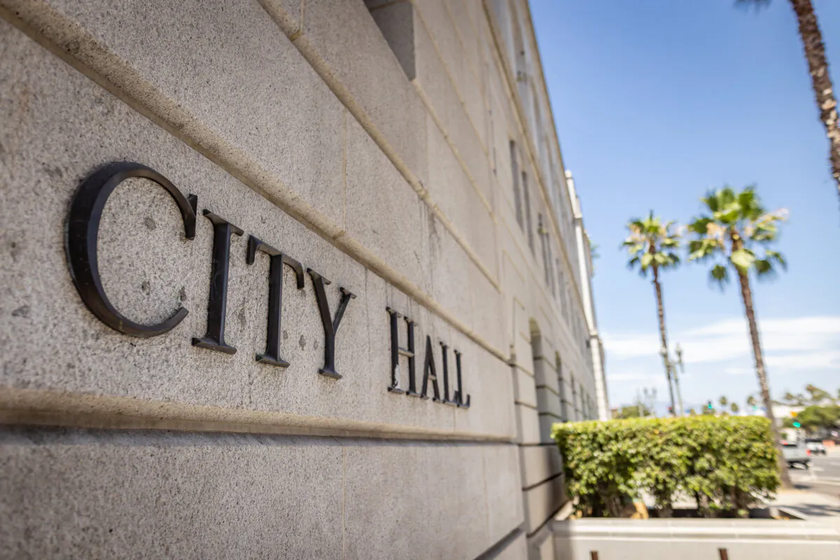 Los Angeles City Hall in Los Angeles, Calif., on Aug. 7, 2024. (John Fredricks/The Epoch Times)