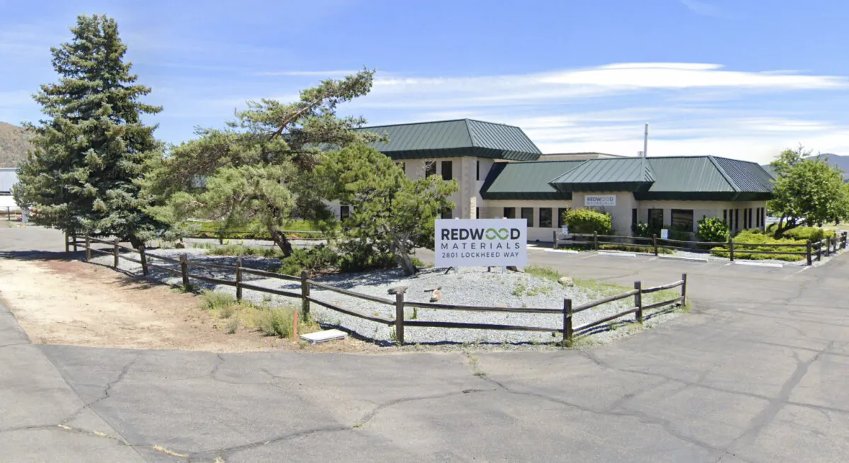 The Redwood Materials building in Carson City, Nev., in June 2019. (Google Maps/Screenshot via The Epoch Times)