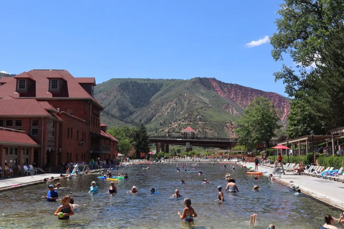 The people enjoying the natural hot springs at the Glenwood Hot Springs Resort Colorado, USA. (Dreamstime/TNS)