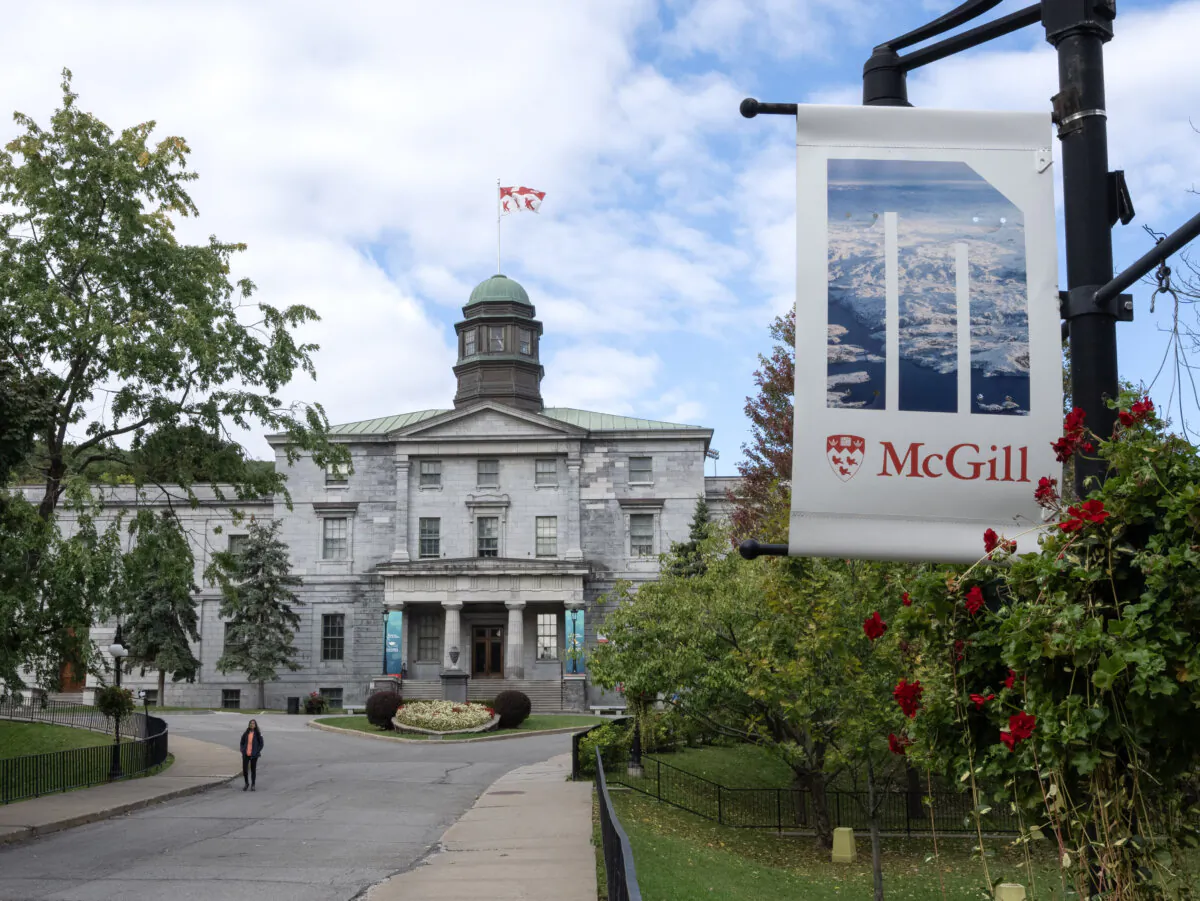 McGill University is seen Oct. 13, 2023, in Montreal. Researchers at McGill University have published a study showing that outdoor ultrafine particles are linked to the deaths of an estimated 1,100 people per year in Canada’s two biggest cities. (The Canadian Press/Ryan Remiorz)