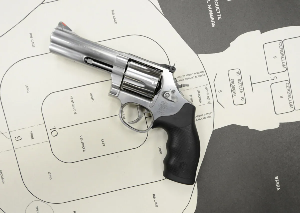 A Smith & Wesson .357 magnum revolver is displayed at the Los Angeles Gun Club in Los Angeles, California on December 7, 2012. (Kevork Djansezian/Getty Images)