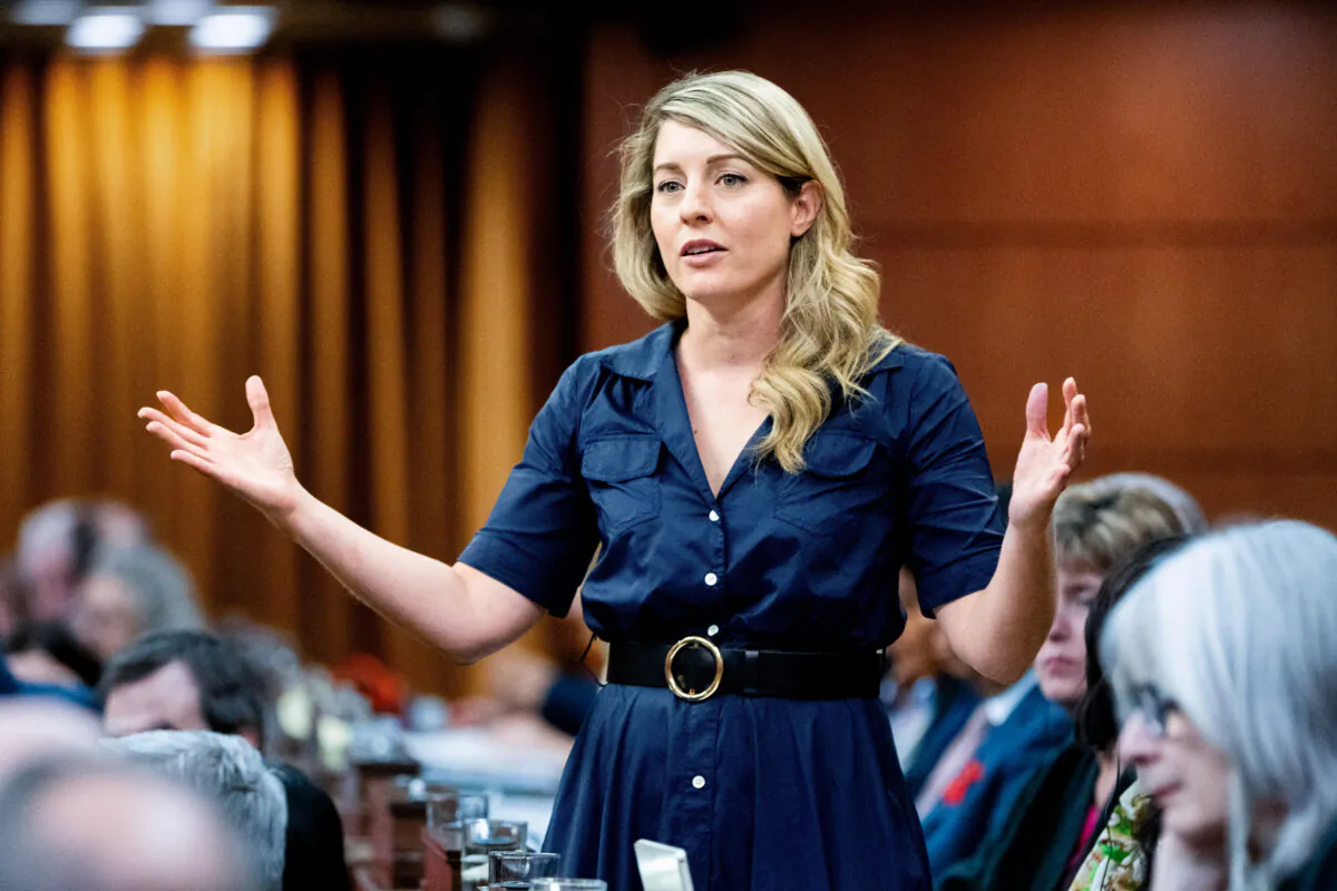 Foreign Affairs Minister Mélanie Joly rises during question period in the House of Commons on Parliament Hill in Ottawa on June 3, 2024. (The Canadian Press/Spencer Colby)
Isaac Teo