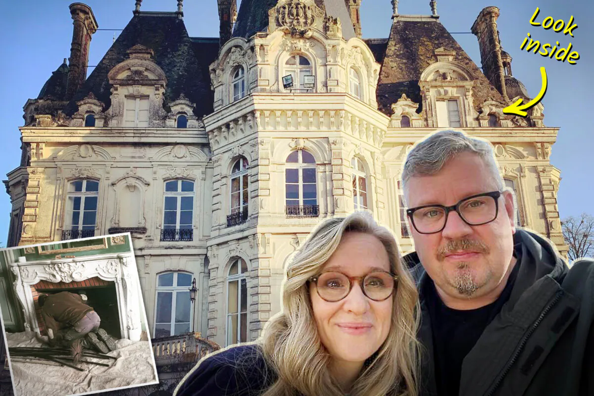 The Hildebrands bought and restored Château de la Grifferaire. (Illustration by The Epoch Times, Courtesy of Château de la Grifferaie)