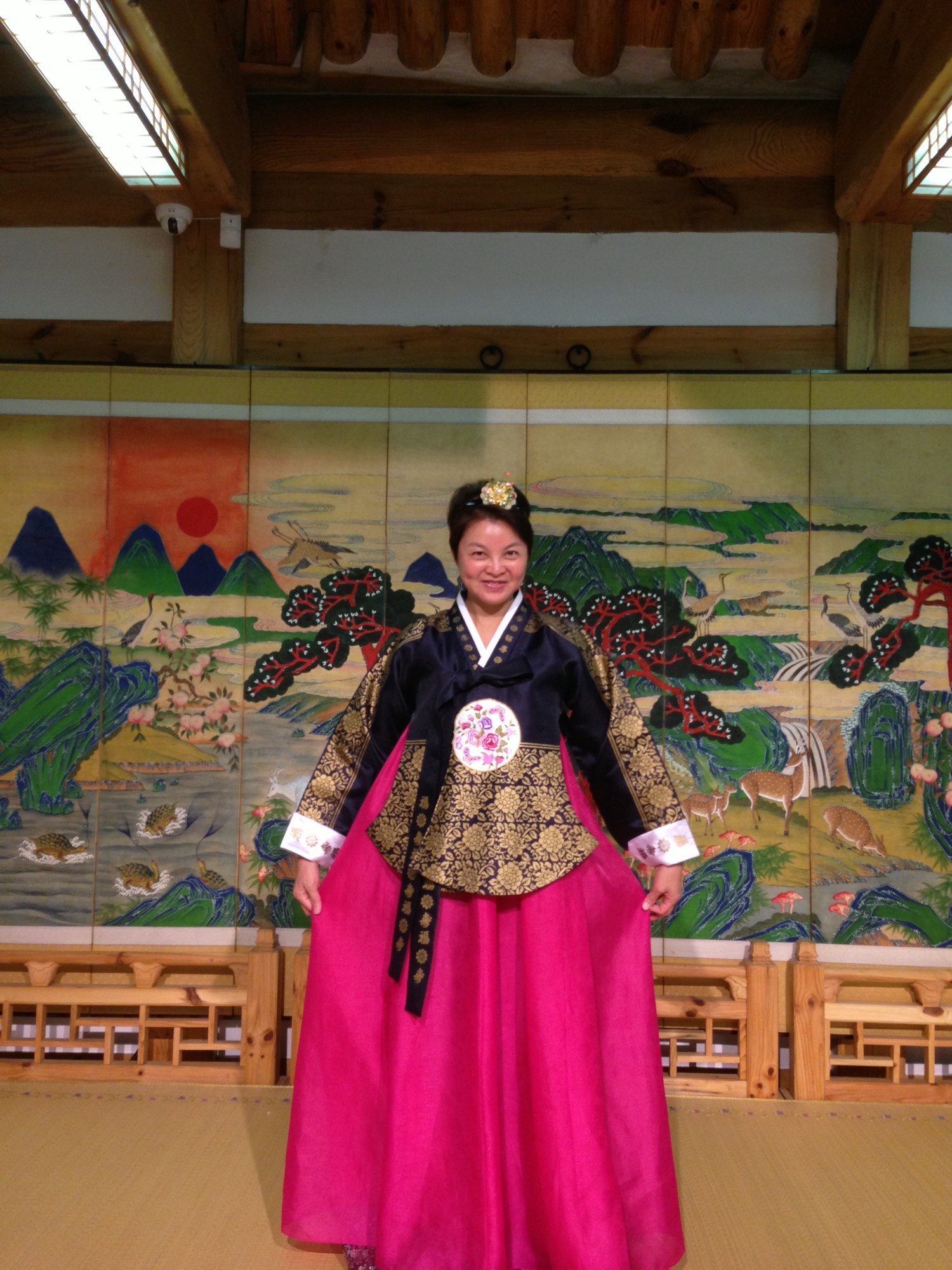 A photo of Ms. Ma wearing a Hanbok in Korea in 2017. (Courtesy of Kathy Ma)