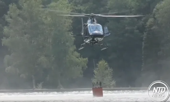 Helicopters Deployed to Help Fight Wildfire at National Park in Bosnia
