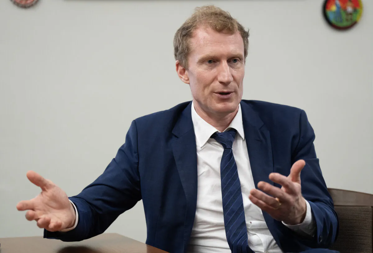 Immigration, Refugees and Citizenship Minister Marc Miller is seen during an interview with La Presse Canadienne in his parliamentary office in Ottawa on May 31, 2024. (The Canadian Press/Adrian Wyld)