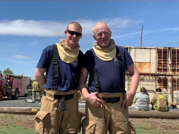 Johnathan (L) and his father Dave Tehan (R). (Johnathan Tehan)