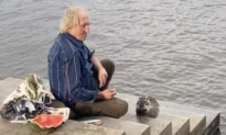 Kind Man Feeds Nutria Potatoes and Watermelon