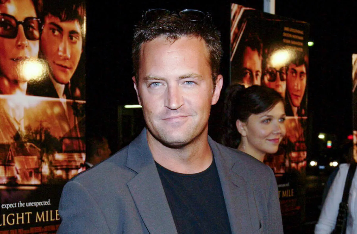Actor Matthew Perry arrives at a benefit screening of "Moonlight Mile" in Beverly Hills, Calif., on Sept. 24, 2002. (Chris Weeks/AP Photo)