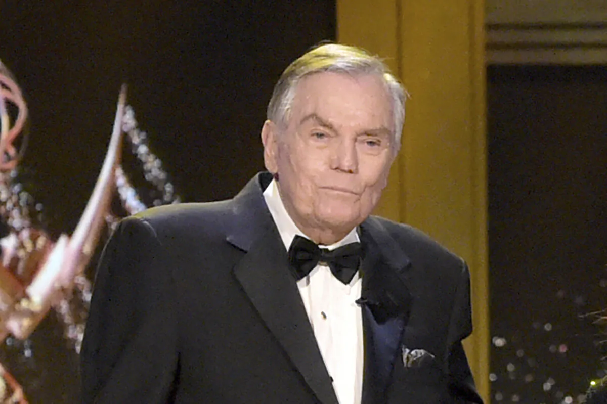 Host Peter Marshall appears at the 45th annual Daytime Emmy Awards at the Pasadena Civic Center in Pasadena, Calif., on April 29, 2018. (Richard Shotwell/Invision/AP)