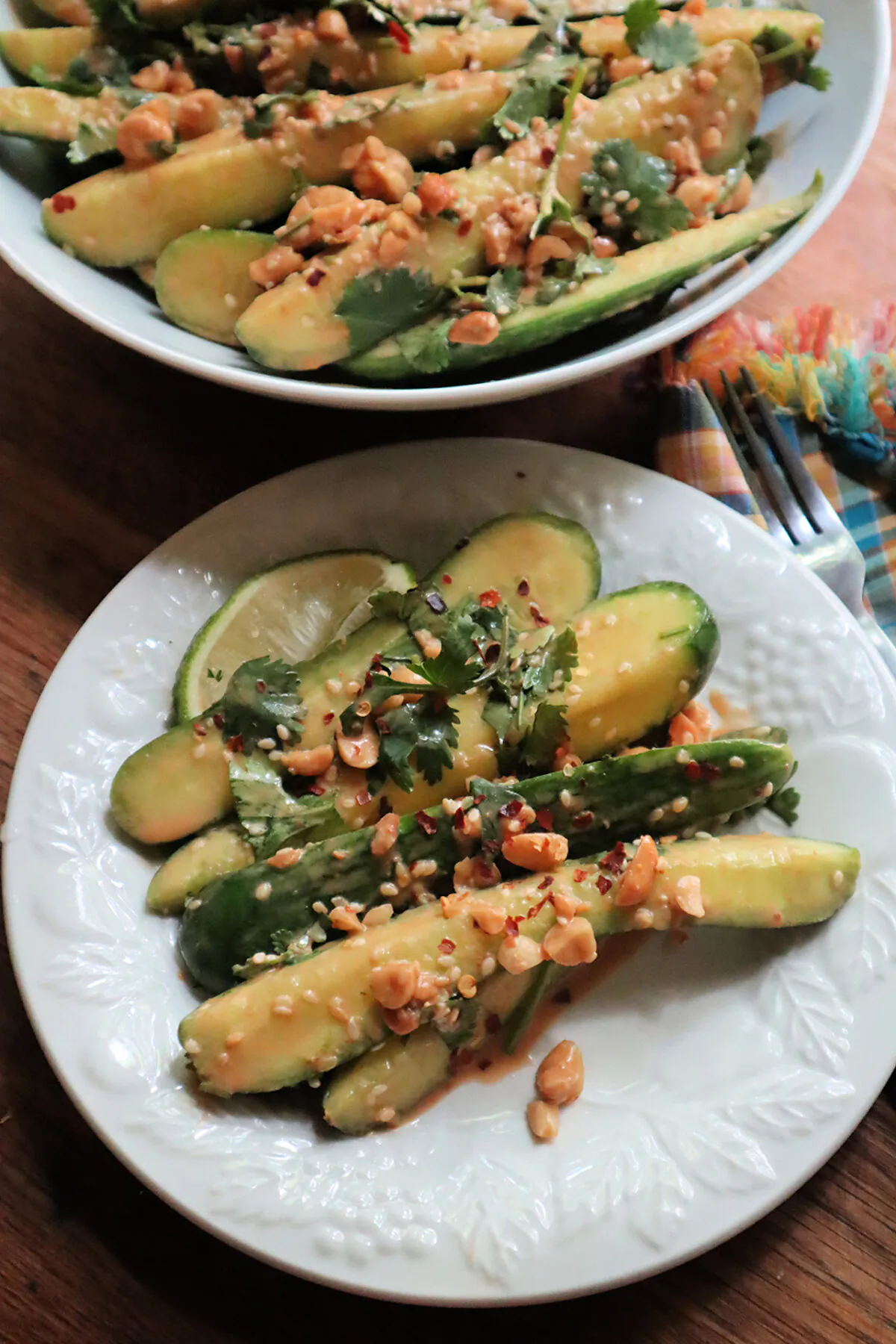 A crunchy cucumber salad is perfect for a hot summer evening. (Gretchen McKay/Post-Gazette)