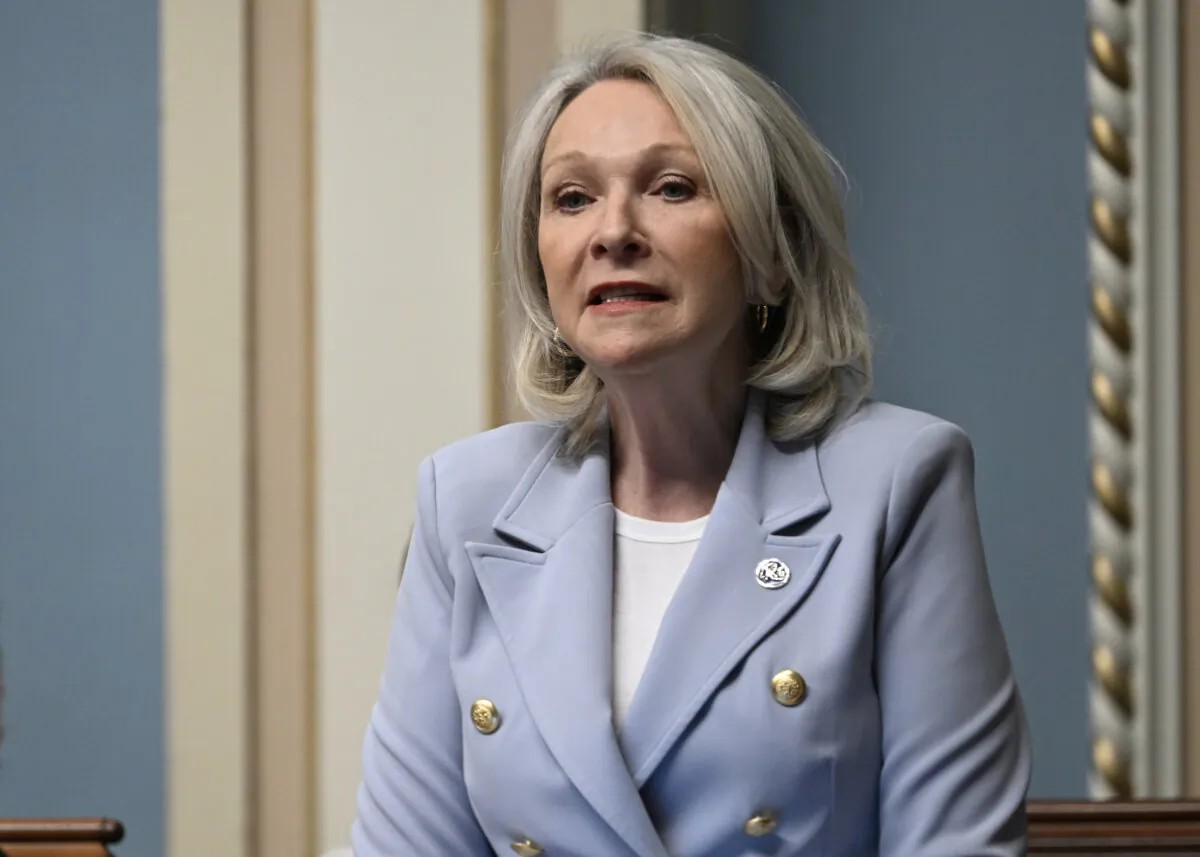 Quebec Minister for Health and for Seniors Sonia Belanger responds to the opposition during question period at the legislature in Quebec City, Que., on May 9, 2024. (The Canadian Press/Jacques Boissinot)