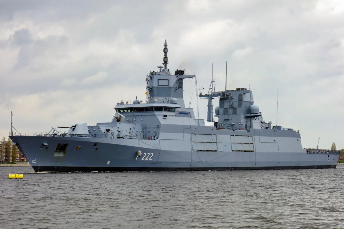 The frigate Baden-Württemberg in Wilhelmshaven, Germany, on April 24, 2017. (Ein Dahmer, CC BY-SA 4.0 via Wikimedia Commons)