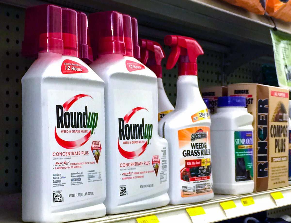Weed killers and other products at a hardware store in Los Angeles on Jan. 26, 2017. (Reed Saxon/AP Photo)