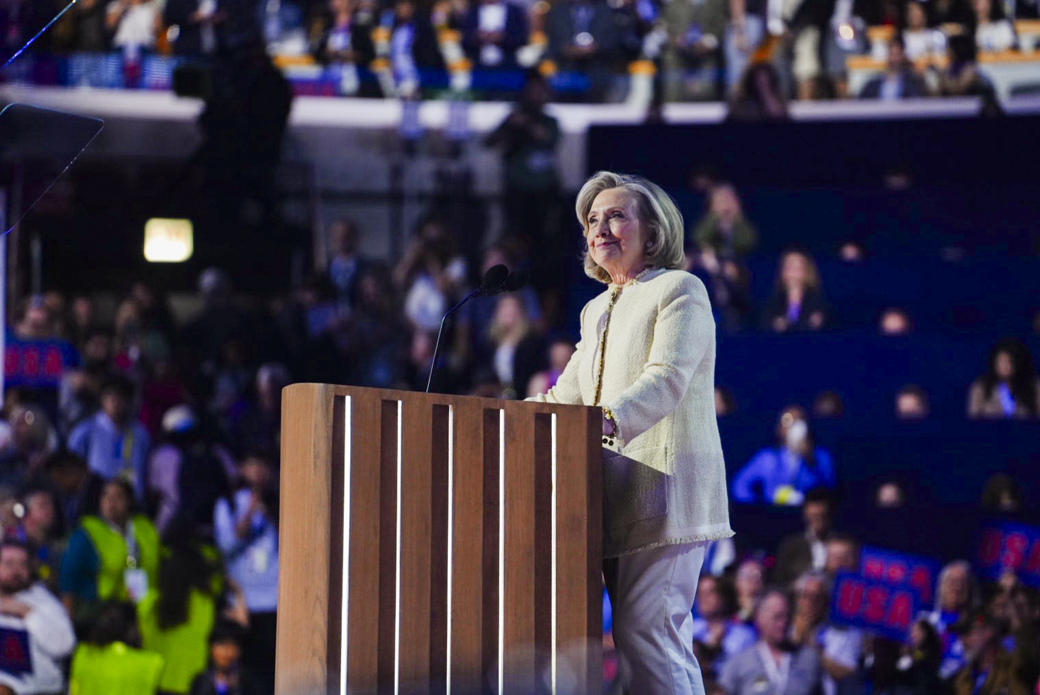 Hillary Clinton Urges Supporters to Help Harris Break ‘Highest, Hardest Glass Ceiling’