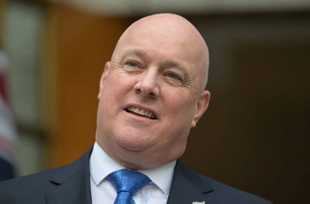 New Zealand Prime Minister Christopher Luxon at the Australian Parliament House in Canberra, Australia on Aug. 16, 2024. (Tracey Nearmy/Pool/Getty Images)