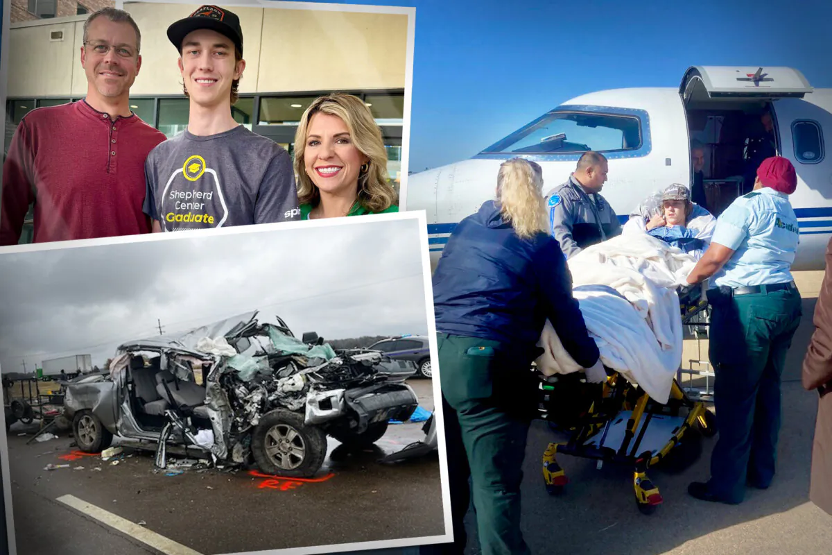 Davin Rowland, 20, came out of a coma after a crash on Dec. 1, 2023. (Courtesy of Jennifer Rowland and David Rowland)