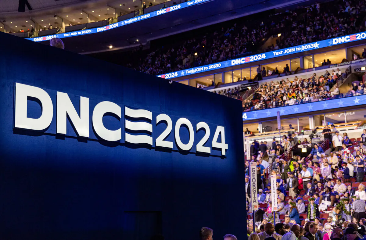 Democrats gather for night two of the 2024 DNC held in Chicago on Aug. 20, 2024. (John Fredricks/The Epoch Times)