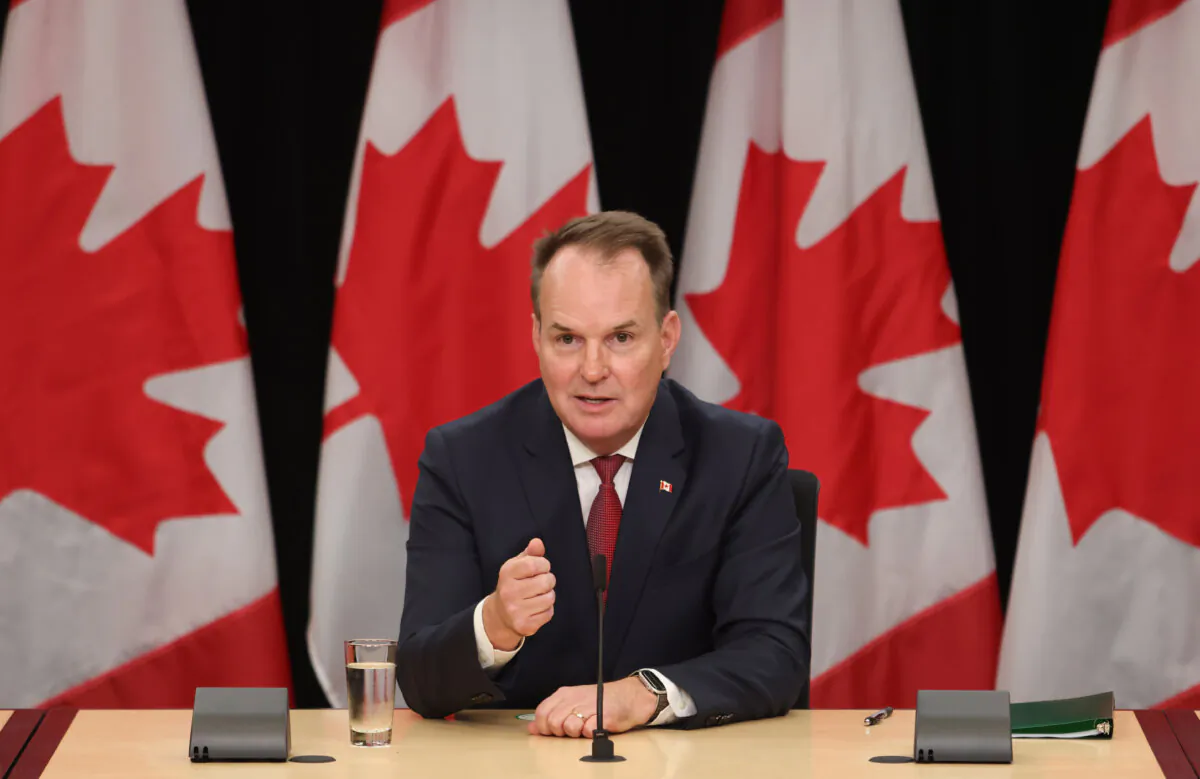 Labour Minister Steven MacKinnon speaks at a press conference about the rail labour dispute in Ottawa on Aug. 22, 2024. (The Canadian Press/ Patrick Doyle)