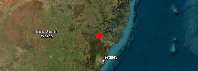 A photo depicting the earthquake location in Sydney, NSW (Credit: Geoscience Australia)
