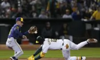 Rhys Hoskins Hits 3-run Homer, Drives in 4 as Brewers Beat Athletics 11–3