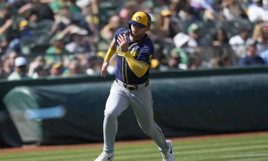 Bauers Homers and Scores 3 Times to Pace Brewers Past Athletics 9–5