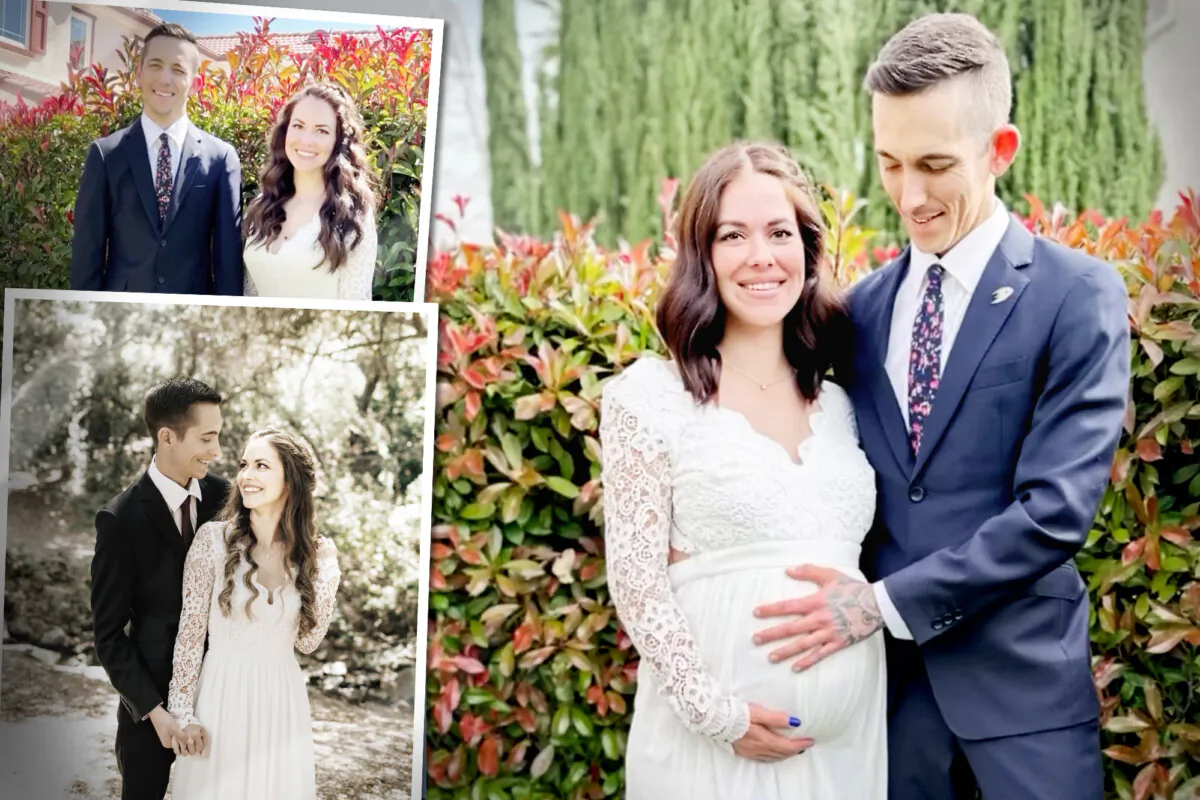 Chelsea Smith and her husband started a tradition where she wears her wedding gown every year on their anniversary. (Courtesy of Laura Watson and Chelsea Smith)