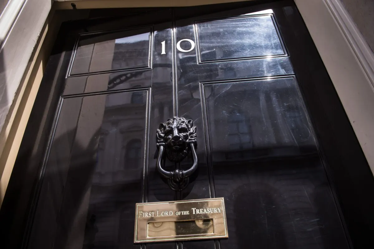 The door to 10 Downing Street in London, in an undated file photo. (Stefan Rousseau/PA)