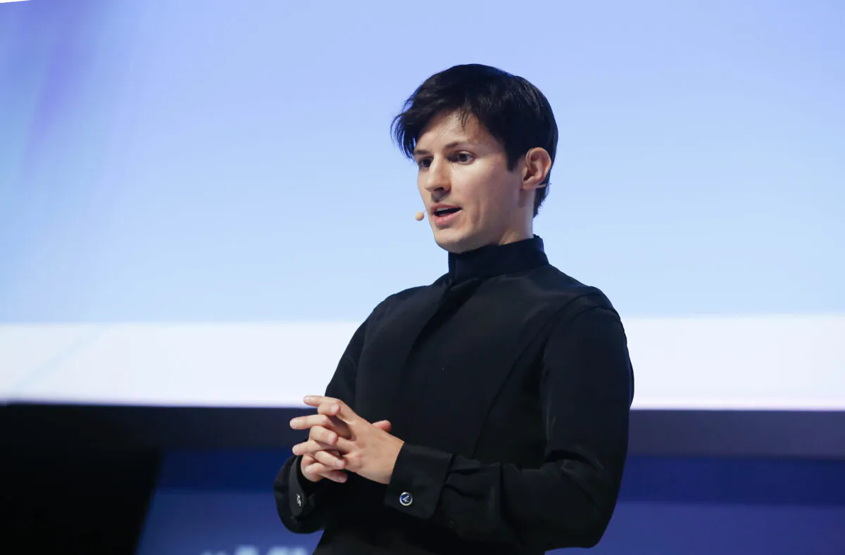Telegram founder and CEO Pavel Durov delivers a speech in Barcelona, Spain, on Feb. 23, 2016. (Albert Gea/Reuters)