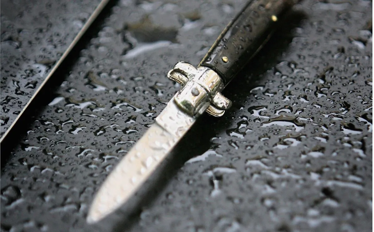 A switchblade knife, in an undated file photo. (Daniel Berehulak/Getty Images)