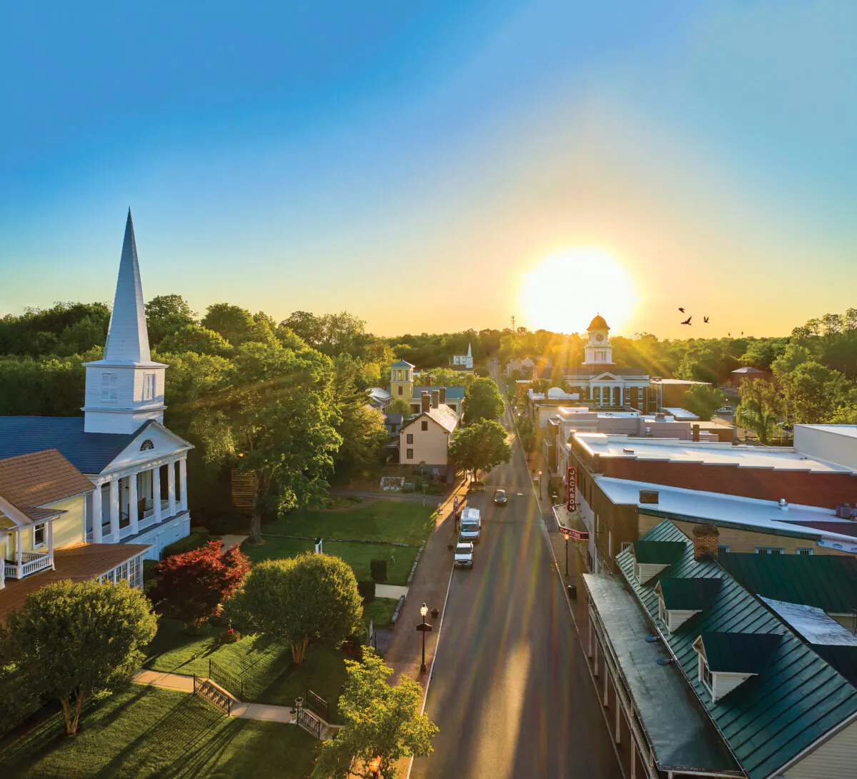 An aerial view of Jonesborough, Tenn. (Courtesy of Jonesborough Tourism Department)