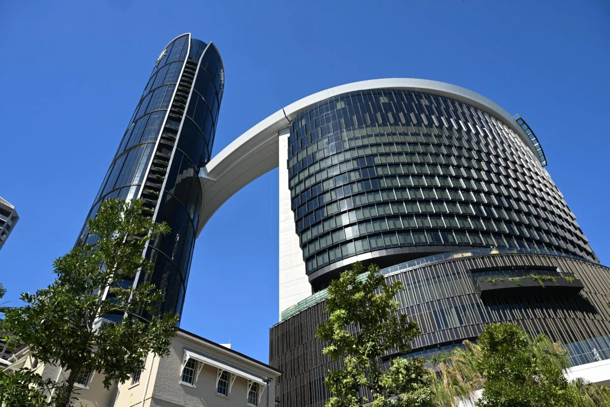 The Queen's Wharf precinct and Star Casino are seen in Brisbane, Australia on Aug. 29, 2024. (AAP Image/Darren England)