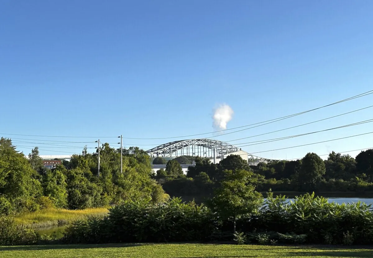 The Piscataqua River Bridge in Portsmouth, N.H., on Aug. 29, 2024. (Caleb Jones/AP Photo)