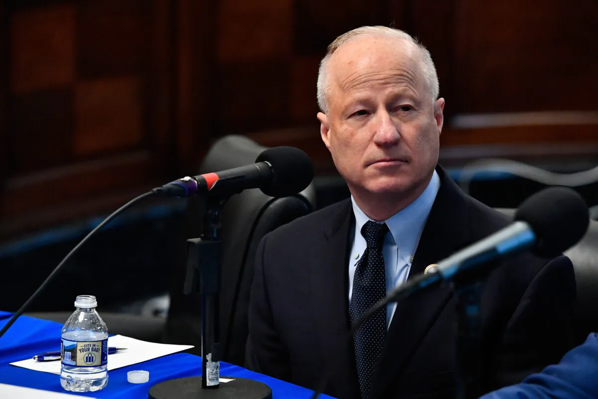 Then-Rep Mike Coffman (R-Colo.) appears on Urban View's Helping Our Heroes Special at the Cannon Building on Capitol Hill in Washington on May 16, 2018. (Larry French/Getty Images for SiriusXM)