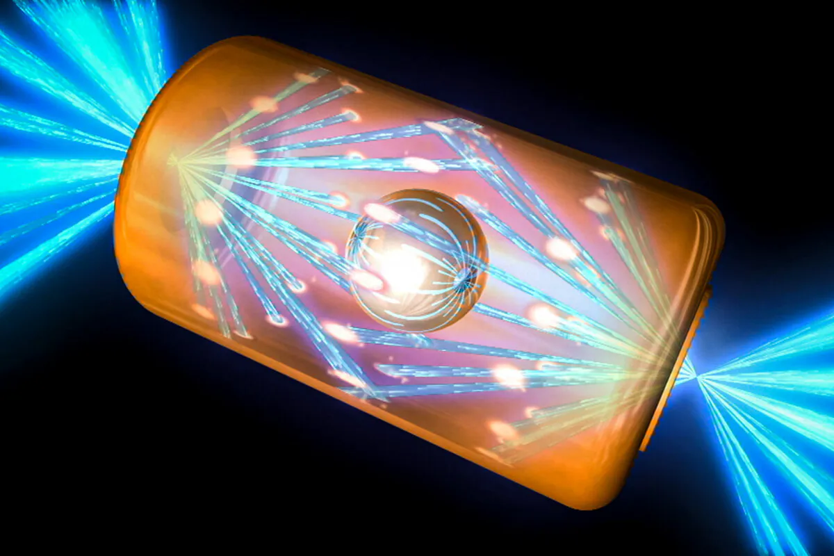 The National Ignition Facility (NIF) at Lawrence Livermore National Laboratory made a record-breaking laser shot on July 5, 2012. The NIF laser system of 192 beams delivered more than 500 trillion watts of peak power and 1.85 megajoules of ultraviolet laser light to its target. (National Nuclear Security Administration/CC BY-ND 2.0)