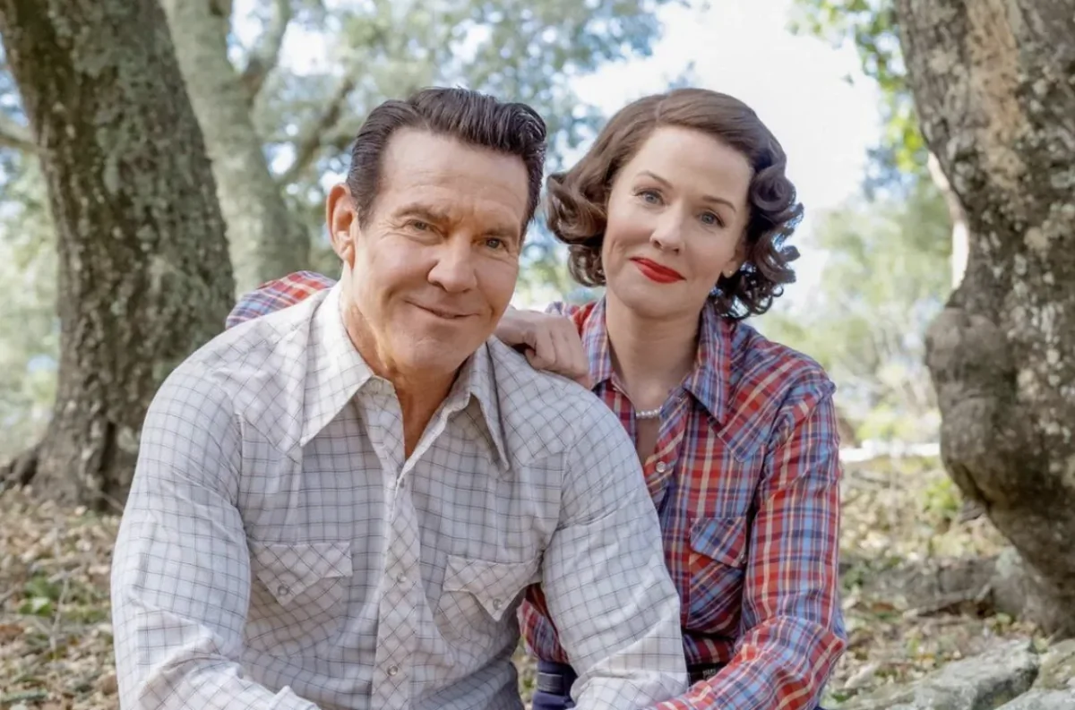 Ronald Reagan (Dennis Quaid) and Nancy Reagan (Penelope Ann Miller), in "Reagan." (Rob Batzdorff/MJM Entertainment/ShowBiz Direct)