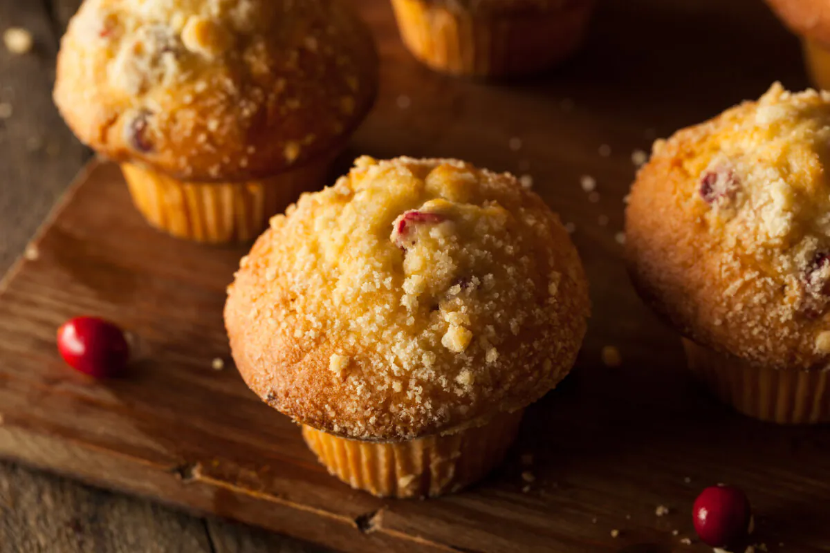 Crowned with a brown sugar crust, this is a satisfying breakfast or brunch-style muffin. (Dreamstime/TCA)
