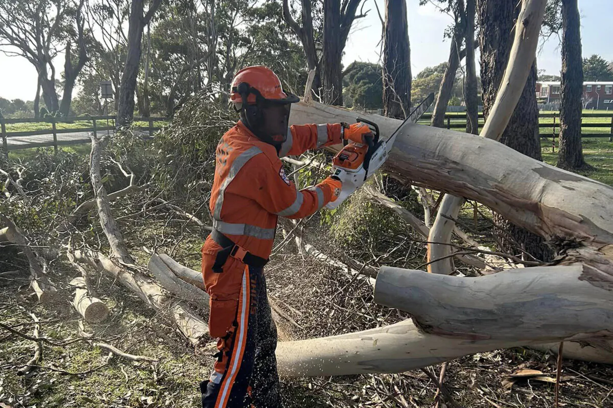 State Emergency Service Tasmania personnel conduct operations at Mersey in Tasmania, Australia, Aug. 31, 2024. (AAP Image/Supplied by Tasmania State Emergency Service)