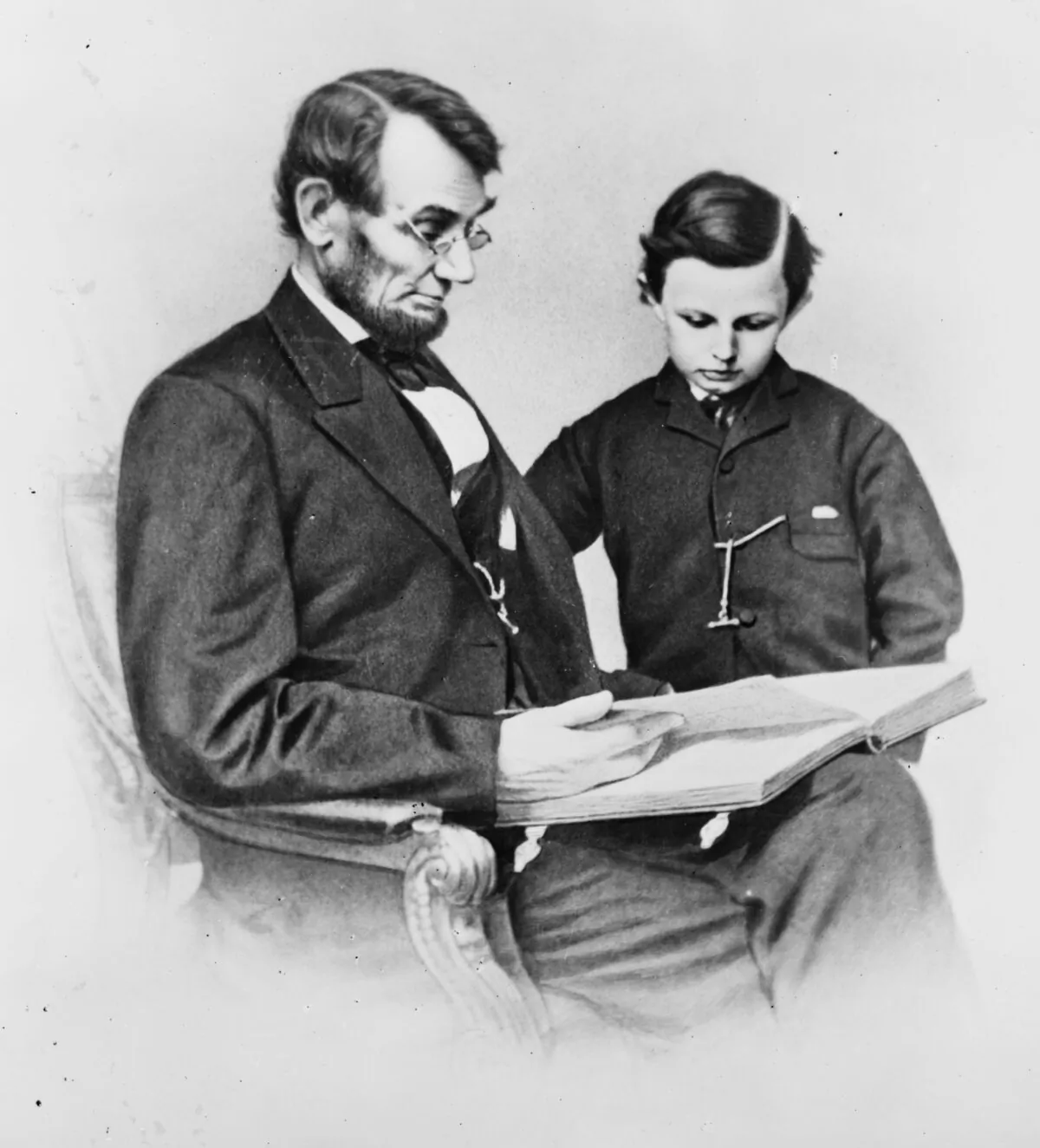 Abraham Lincoln with his son Tad. (Public Domain)