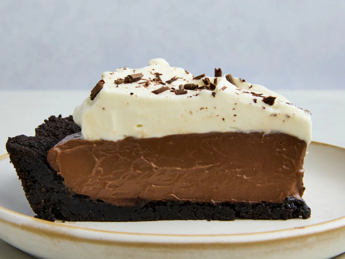 Made with dark chocolate, cream cheese, and a hint of espresso powder, it's the only chocolate cream pie recipe you need. (Ryan Liebe/TNS)