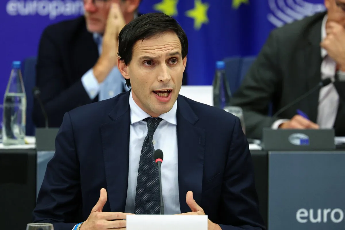 Former Netherlands' Foreign Minister and Commissioner-Designate for Climate Action Wopke Hoekstra at the European Parliament in Strasbourg, France, on Oct. 2, 2023. (Frederick Florin/AFP via Getty Images)