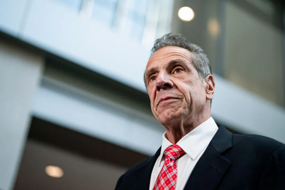 Former New York Gov. Andrew Cuomo following a closed-door interview with the House Oversight and Accountability Subcommittee on the Coronavirus Pandemic on Capitol Hill on June 11, 2024. (Al Drago/Getty Images)