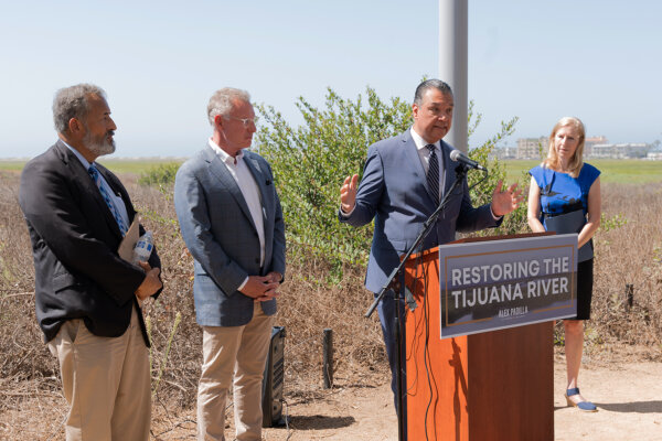 U.S. Senator Alex Padilla announce Border Water Quality Restoration and Protection Act of 2024 aimed to help combat Tijuana River transboundary sewage pollution crisis