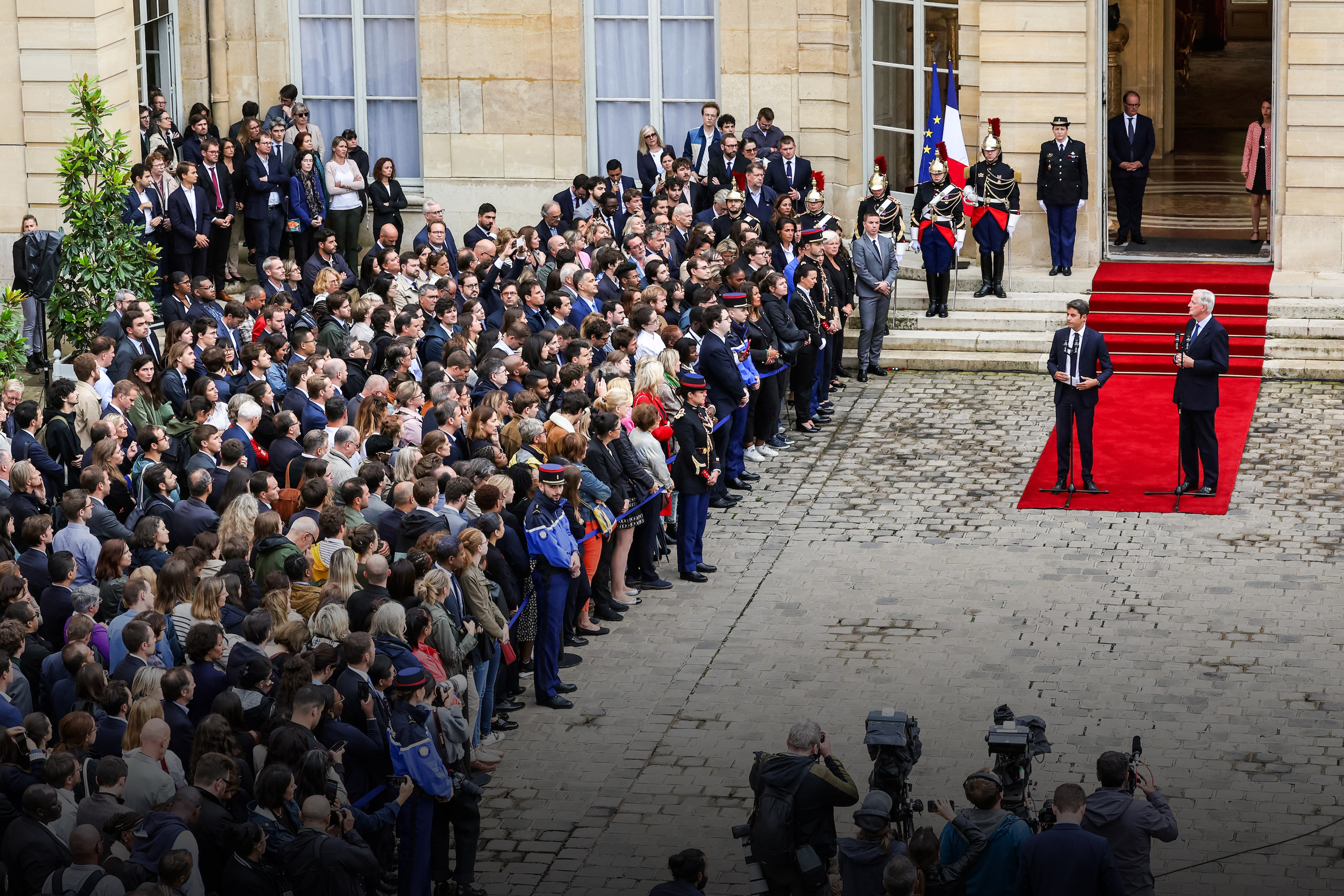 Day in Photos: A Gold Medalist, Controlled Explosion, and New Prime Minister