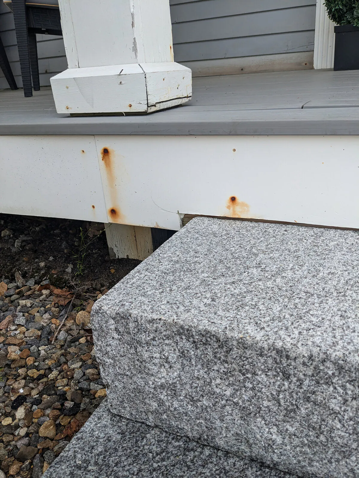 Inferior nails were used to attach all of the exterior trim on this house. Rust not only looks bad, but it's also an indication that the fastener is rotting away. (Tim Carter/Tribune Content Agency/TNS)