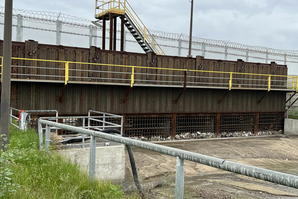 A canyon collector of the South Bay International Wastewater Treatment Plant nearby the Mexico border in San Diego on Mar. 14, 2023.. (Jane Yang/The Epoch Times)