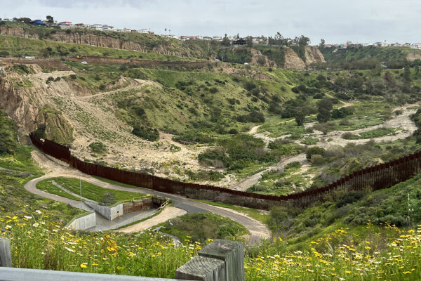 A canyon collector of the South Bay International Wastewater Treatment Plant to filter out trash carried by sewage from Tijuana, Mexico.